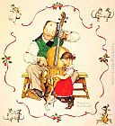 Norman Rockwell Canvas Paintings - Christmas Dance